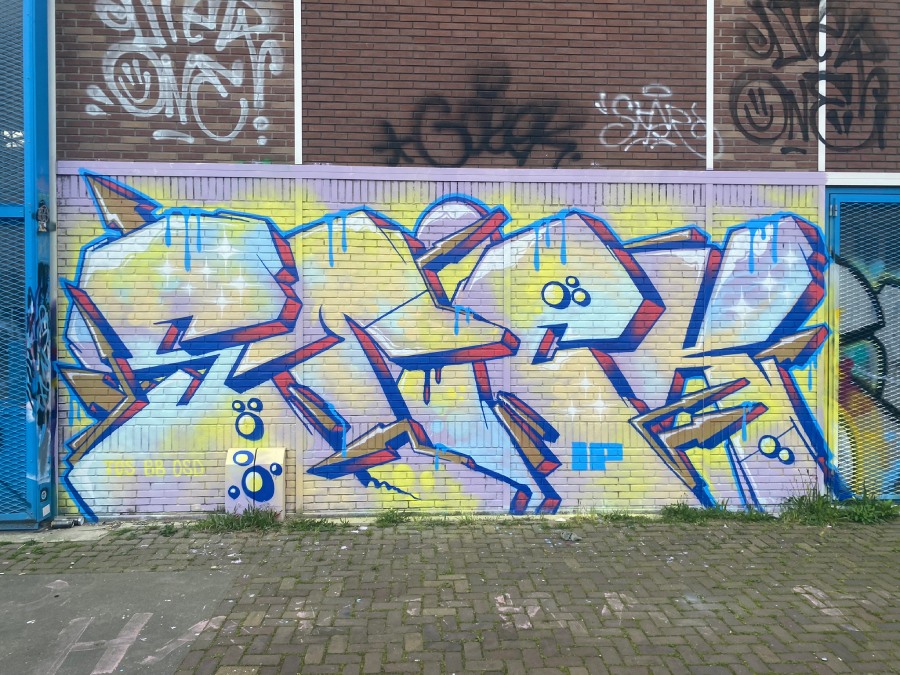 stick, ndsm, graffiti, amsterdam